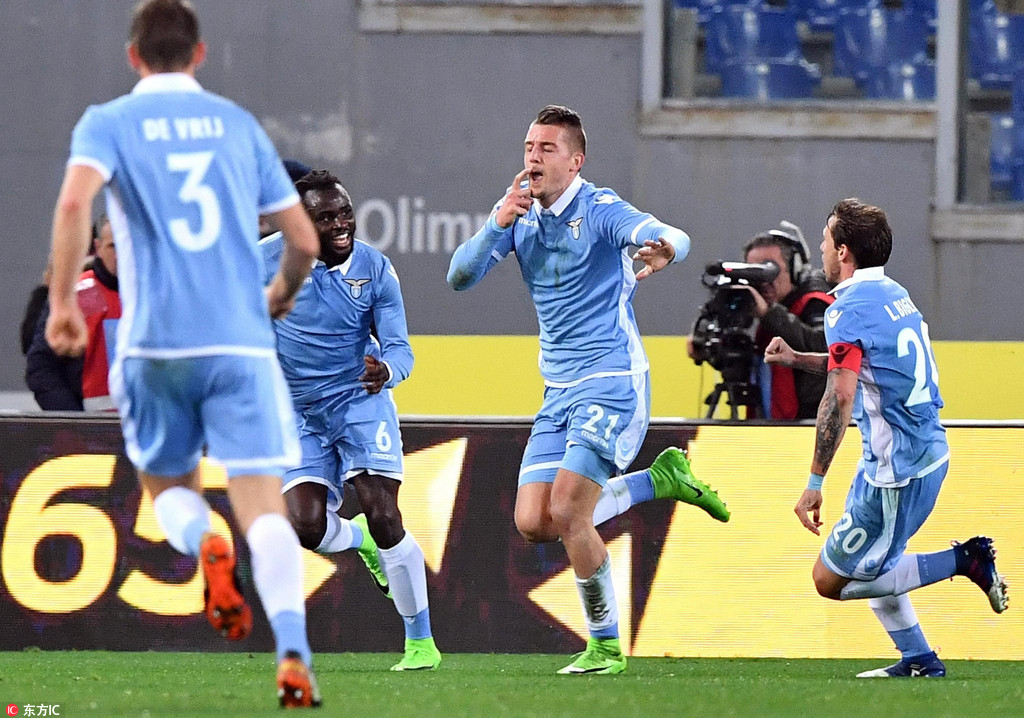 拉齐奥战胜桑普多利亚取得三分的简单介绍